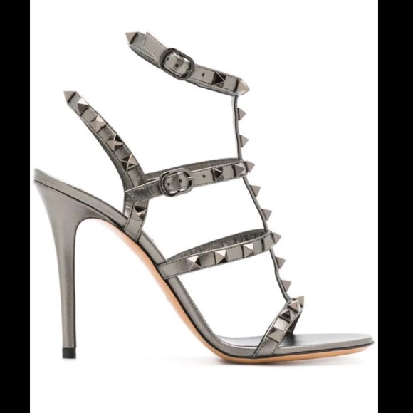 silver valentino sandals